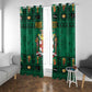 Personalized Afro-Jamaicans Merri Crissmuss Window Curtain Coat Of Arms - Xmas