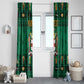 Personalized Afro-Jamaicans Merri Crissmuss Window Curtain Coat Of Arms - Xmas