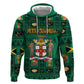 Personalized Afro-Jamaicans Merri Crissmuss Zip Hoodie Coat Of Arms - Xmas