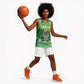 Personalized Afro Tanzania Christmas Basketball Jersey Heri ya Krismasi With Coat Of Arms - African Pride