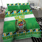 Personalized Afro Tanzania Christmas Bedding Set Heri ya Krismasi With Coat Of Arms