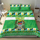 Personalized Afro Tanzania Christmas Bedding Set Heri ya Krismasi With Coat Of Arms