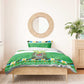 Personalized Afro Tanzania Christmas Bedding Set Heri ya Krismasi With Coat Of Arms
