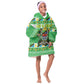 Personalized Afro Tanzania Christmas Kid Wearable Blanket Hoodie Heri ya Krismasi With Coat Of Arms