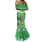 Personalized Afro Tanzania Christmas Mermaid Dress Heri ya Krismasi With Coat Of Arms