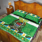Personalized Afro Tanzania Christmas Quilt Bed Set Heri ya Krismasi With Coat Of Arms
