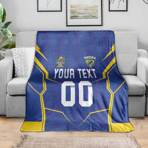 Custom Afro Tanzania Football Blanket Taifa Stars Go Champion