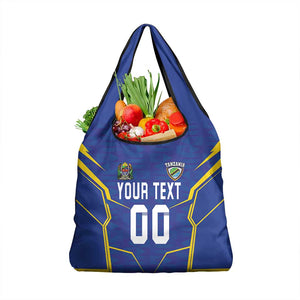 Custom Afro Tanzania Football Grocery Bag Taifa Stars Go Champion