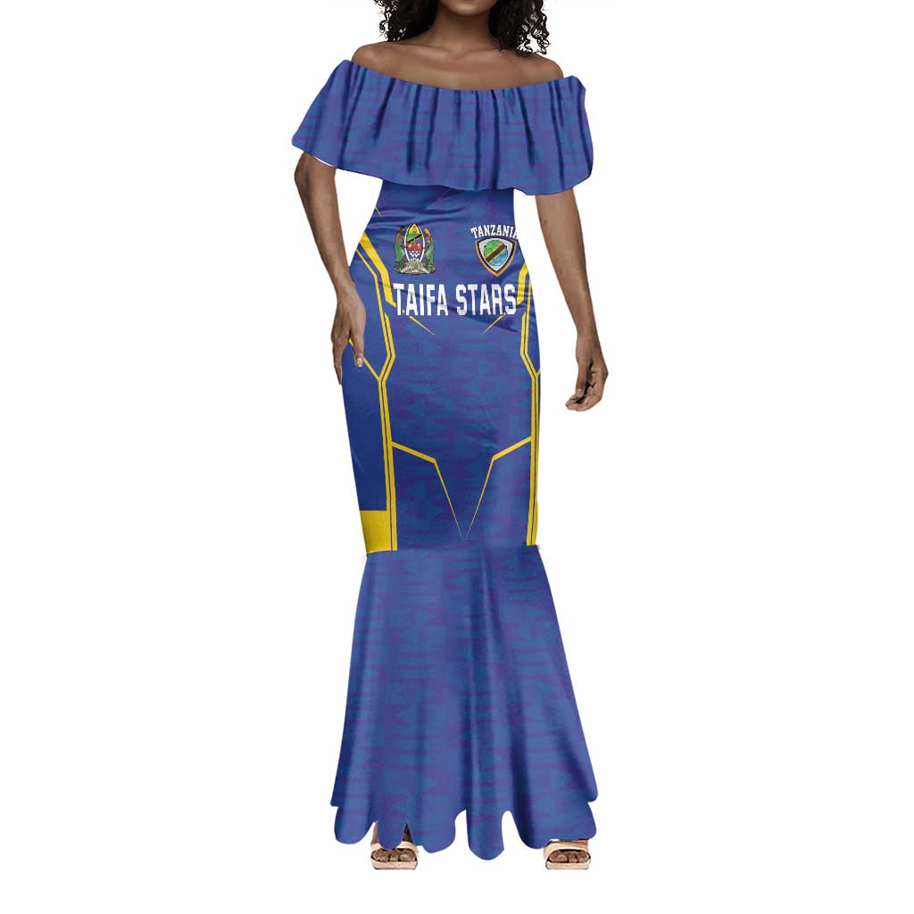 Custom Afro Tanzania Football Mermaid Dress Taifa Stars Go Champion