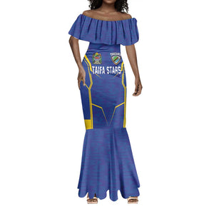 Custom Afro Tanzania Football Mermaid Dress Taifa Stars Go Champion