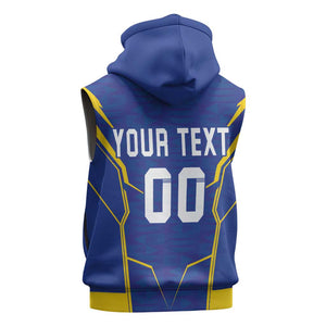 Custom Afro Tanzania Football Sleeveless Zip Hoodie Taifa Stars Go Champion - African Pride