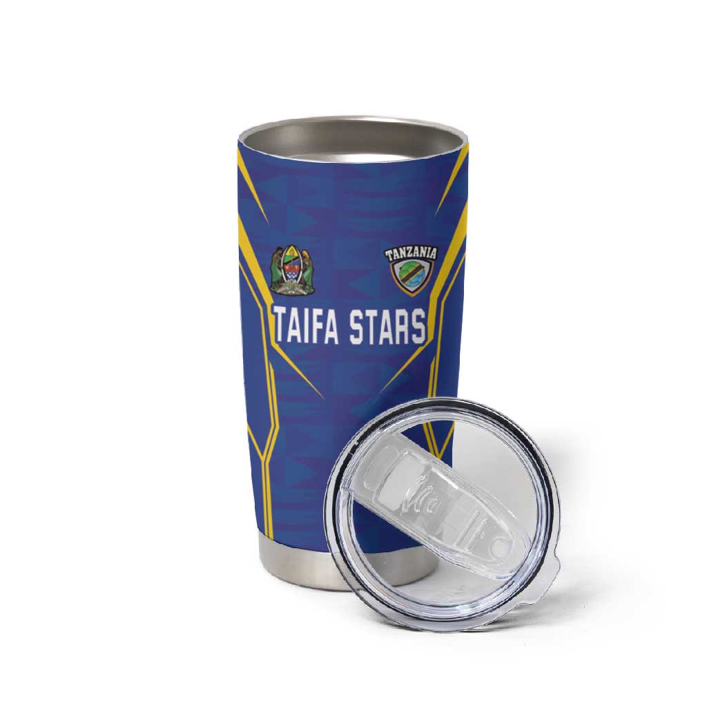 Custom Afro Tanzania Football Tumbler Cup Taifa Stars Go Champion