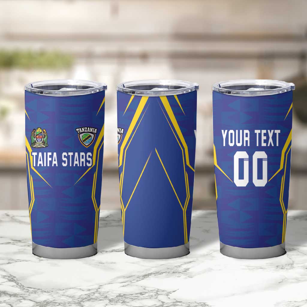 Custom Afro Tanzania Football Tumbler Cup Taifa Stars Go Champion