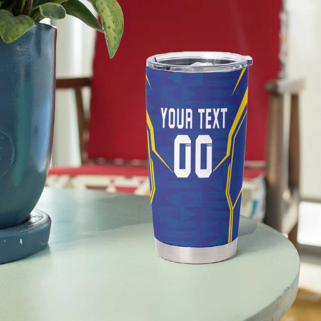Custom Afro Tanzania Football Tumbler Cup Taifa Stars Go Champion