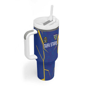 Custom Afro Tanzania Football Tumbler With Handle Taifa Stars Go Champion