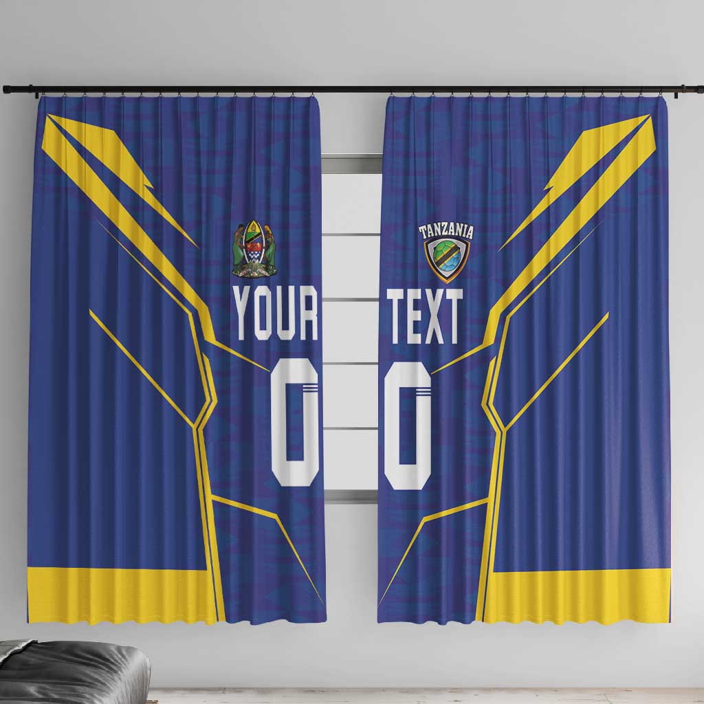 Custom Afro Tanzania Football Window Curtain Taifa Stars Go Champion