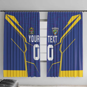 Custom Afro Tanzania Football Window Curtain Taifa Stars Go Champion