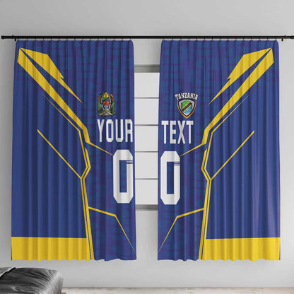Custom Afro Tanzania Football Window Curtain Taifa Stars Go Champion
