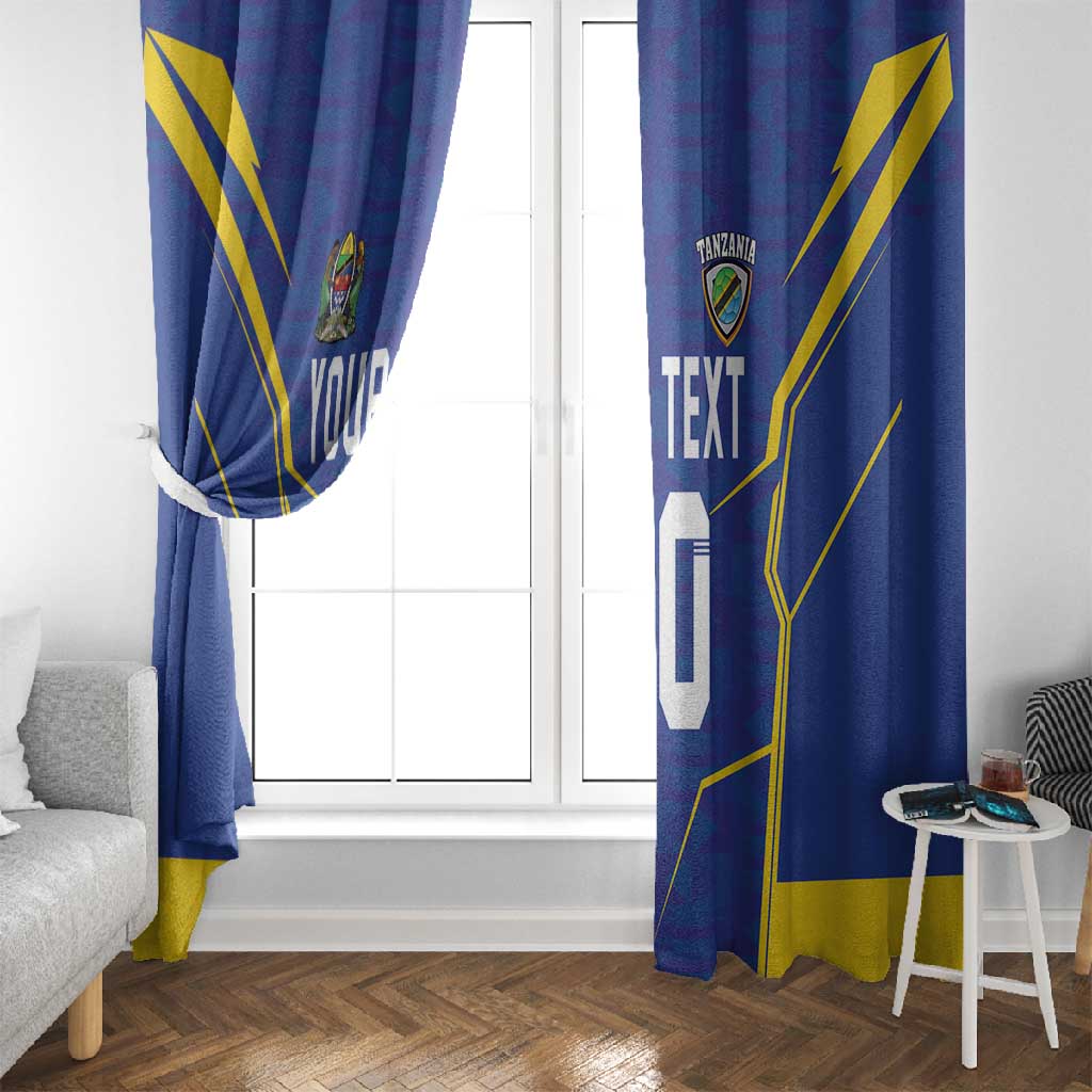 Custom Afro Tanzania Football Window Curtain Taifa Stars Go Champion