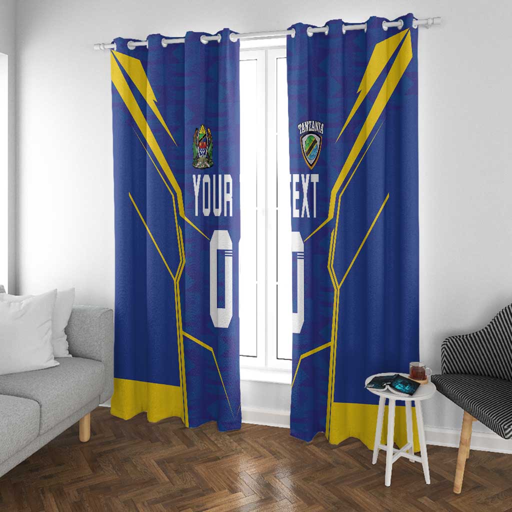 Custom Afro Tanzania Football Window Curtain Taifa Stars Go Champion