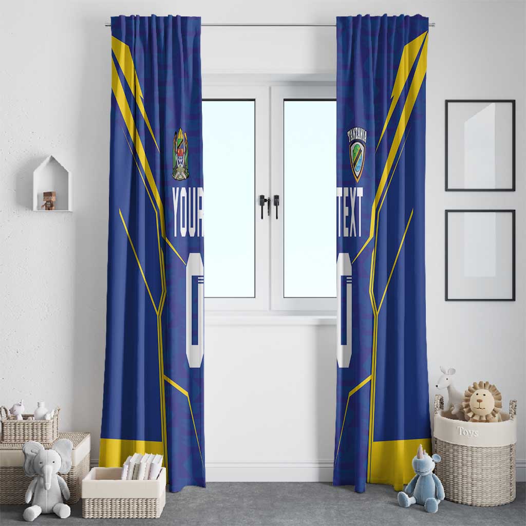 Custom Afro Tanzania Football Window Curtain Taifa Stars Go Champion