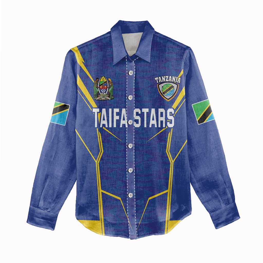 Custom Afro Tanzania Football Women Casual Shirt Taifa Stars Go Champion LT18