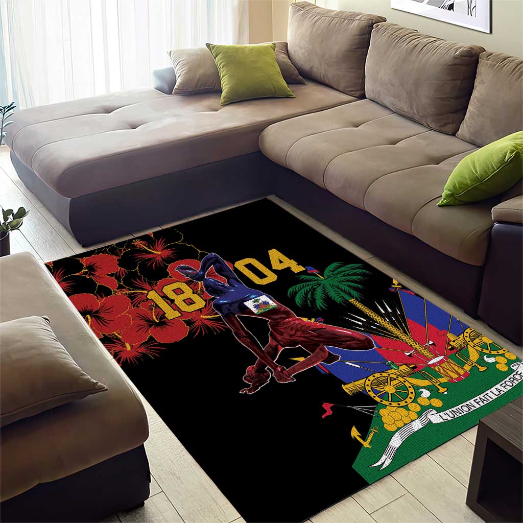 Afro-Haitians Negre Marron Area Rug Libete Egalite Fratenite - African Pride