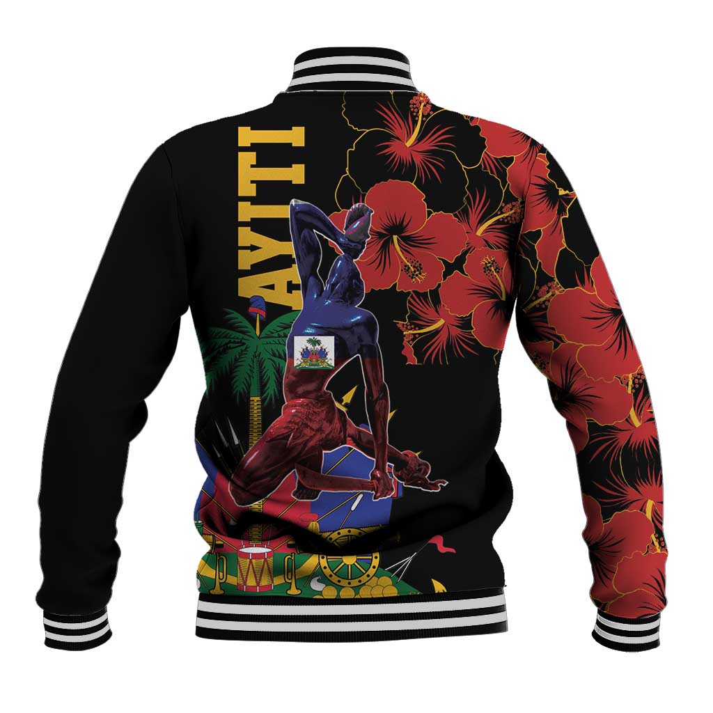 Afro-Haitians Negre Marron Baseball Jacket Libete Egalite Fratenite - African Pride