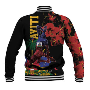 Afro-Haitians Negre Marron Baseball Jacket Libete Egalite Fratenite - African Pride