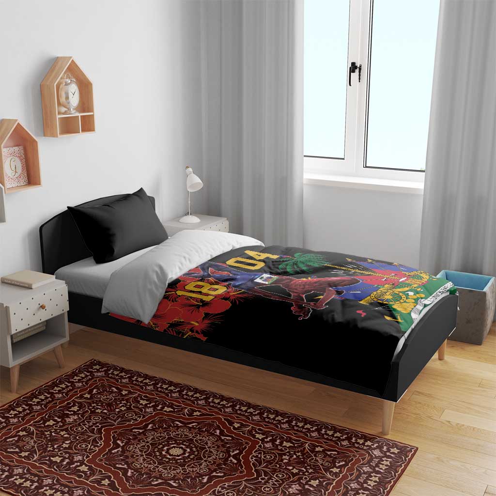 Afro-Haitians Negre Marron Bedding Set Libete Egalite Fratenite - African Pride