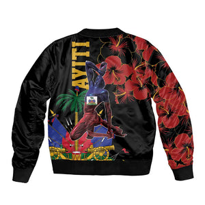 Afro-Haitians Negre Marron Bomber Jacket Libete Egalite Fratenite - African Pride