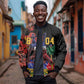 Afro-Haitians Negre Marron Bomber Jacket Libete Egalite Fratenite - African Pride