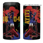 Afro-Haitians Negre Marron 4 in 1 Can Cooler Tumbler Libete Egalite Fratenite - African Pride