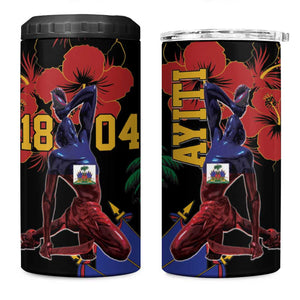 Afro-Haitians Negre Marron 4 in 1 Can Cooler Tumbler Libete Egalite Fratenite - African Pride