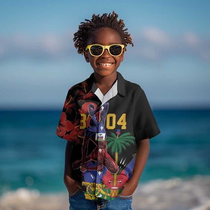 Afro-Haitians Negre Marron Kid Hawaiian Shirt Libete Egalite Fratenite - African Pride