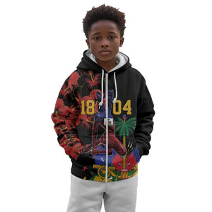 Afro-Haitians Negre Marron Kid Hoodie Libete Egalite Fratenite - African Pride