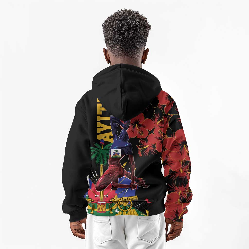 Afro-Haitians Negre Marron Kid Hoodie Libete Egalite Fratenite - African Pride