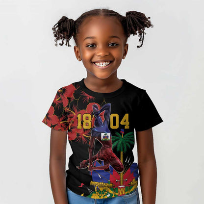 Afro-Haitians Negre Marron Kid T shirt Libete Egalite Fratenite - African Pride