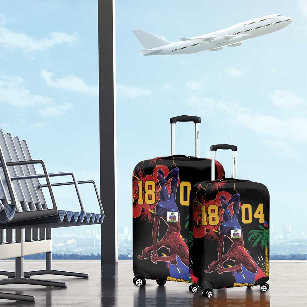 Afro-Haitians Negre Marron Luggage Cover Libete Egalite Fratenite - African Pride