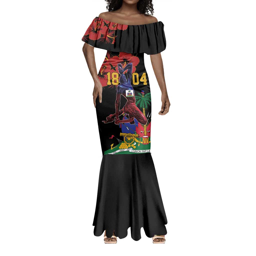 Afro-Haitians Negre Marron Mermaid Dress Libete Egalite Fratenite - African Pride