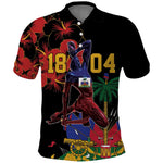 Afro-Haitians Negre Marron Polo Shirt Libete Egalite Fratenite - African Pride