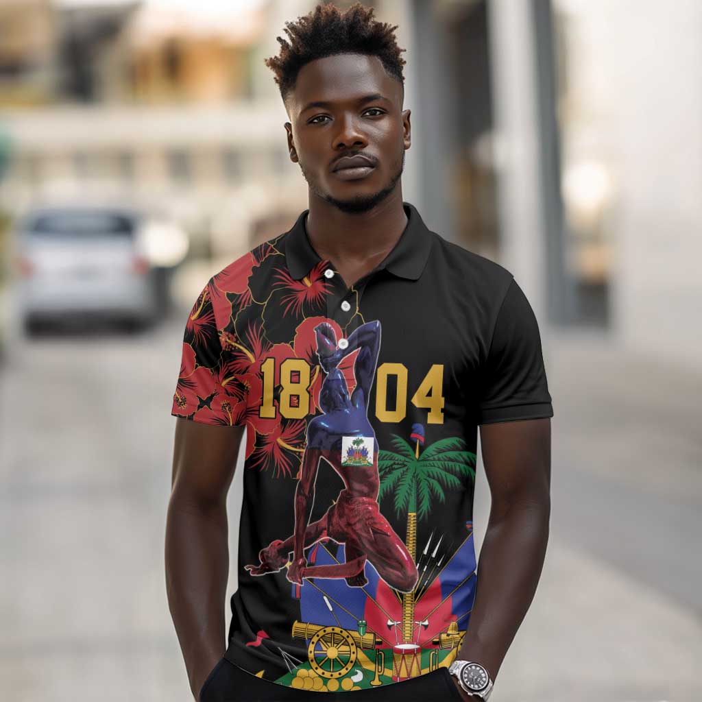 Afro-Haitians Negre Marron Polo Shirt Libete Egalite Fratenite - African Pride