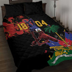 Afro-Haitians Negre Marron Quilt Bed Set Libete Egalite Fratenite - African Pride