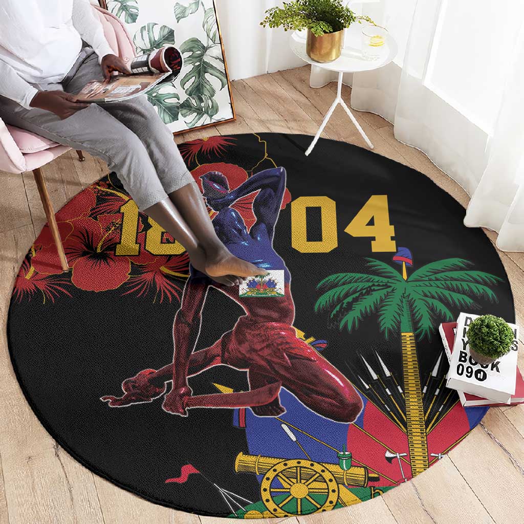 Afro-Haitians Negre Marron Round Carpet Libete Egalite Fratenite - African Pride
