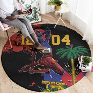 Afro-Haitians Negre Marron Round Carpet Libete Egalite Fratenite - African Pride