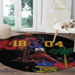 Afro-Haitians Negre Marron Round Carpet Libete Egalite Fratenite - African Pride