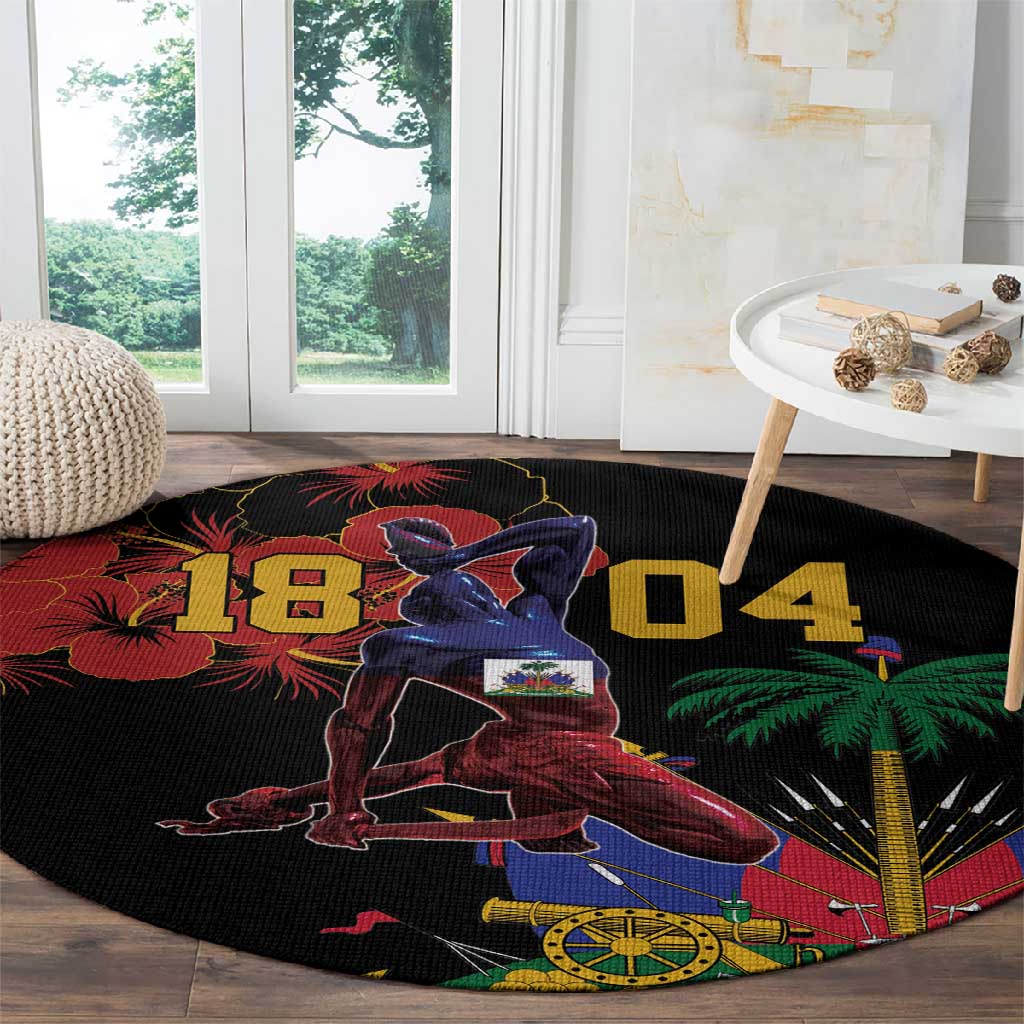 Afro-Haitians Negre Marron Round Carpet Libete Egalite Fratenite - African Pride