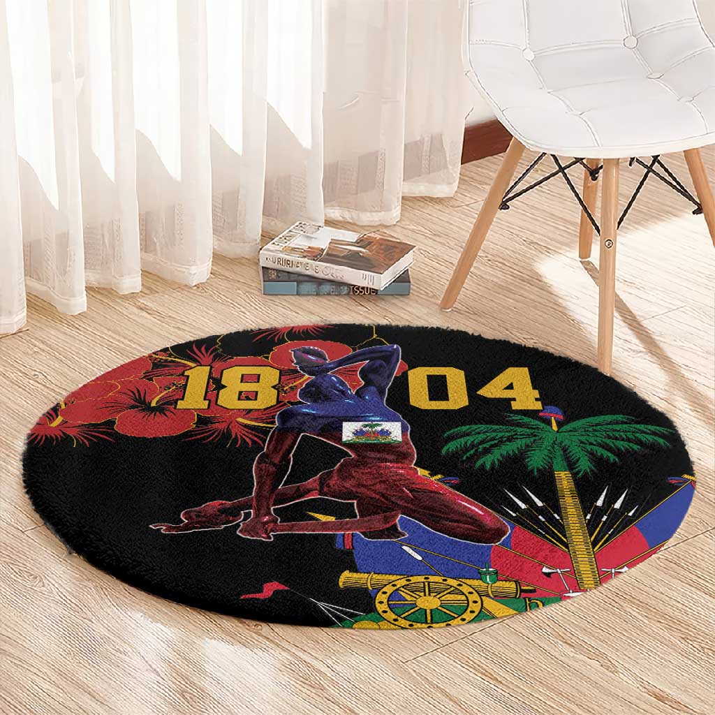 Afro-Haitians Negre Marron Round Carpet Libete Egalite Fratenite - African Pride