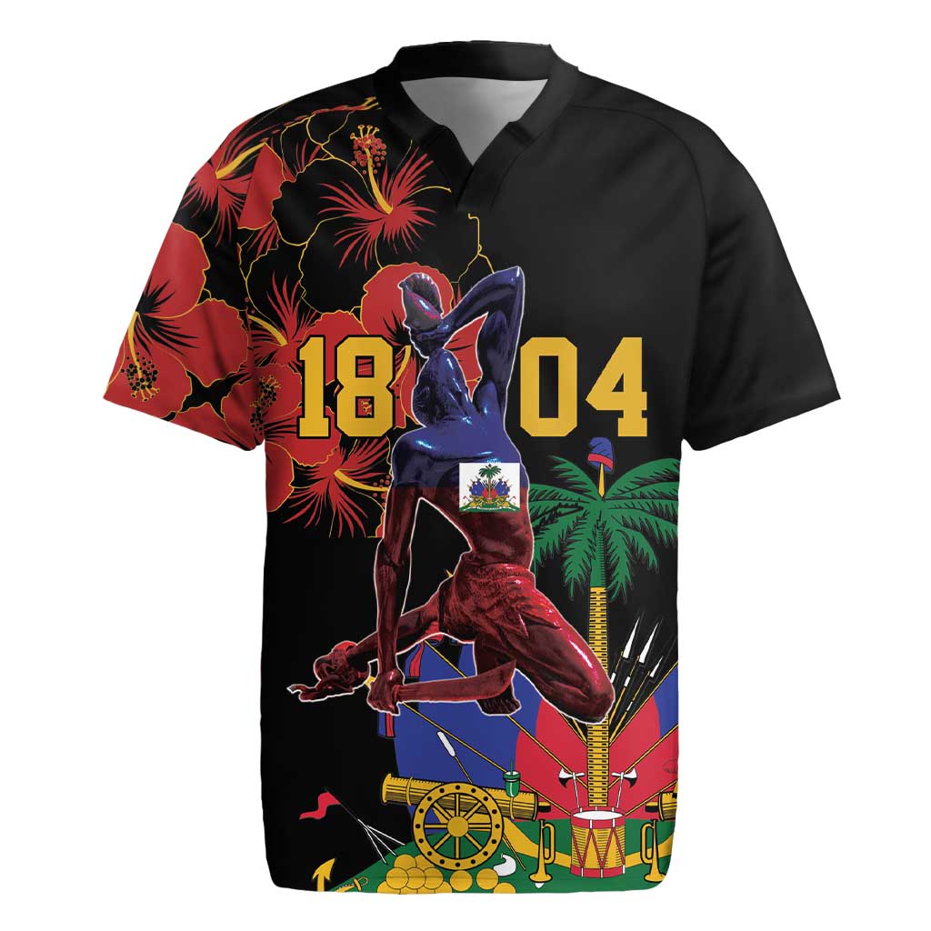 Afro-Haitians Negre Marron Rugby Jersey Libete Egalite Fratenite - African Pride