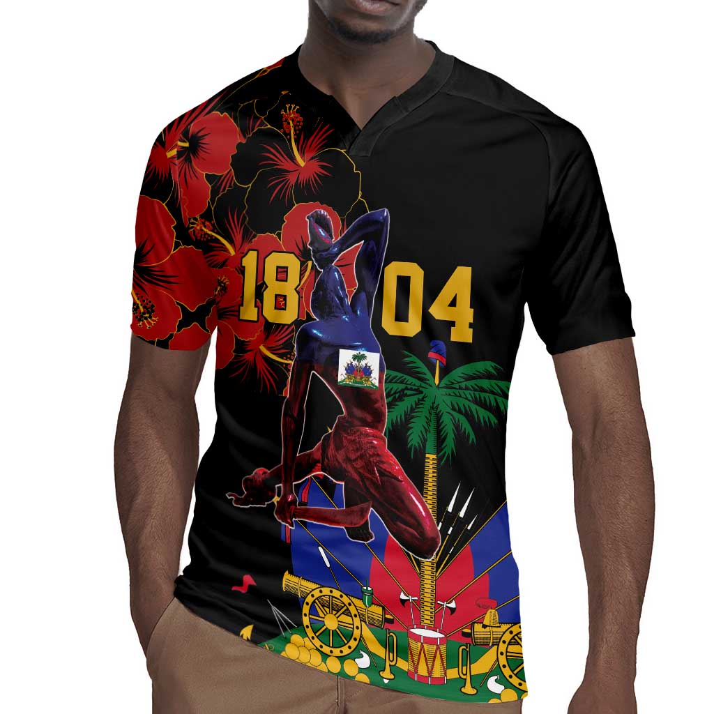 Afro-Haitians Negre Marron Rugby Jersey Libete Egalite Fratenite - African Pride
